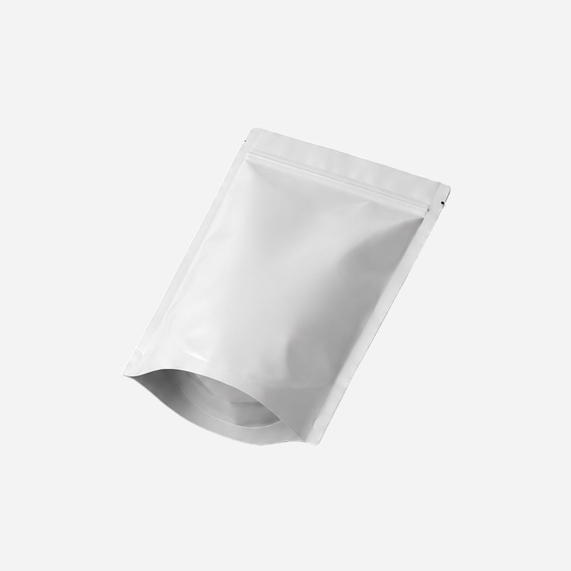 White Standing Zipper Pouch 100 gm