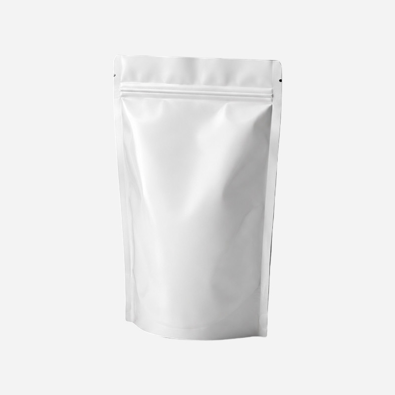 White Standing Zipper Pouch 500 gm