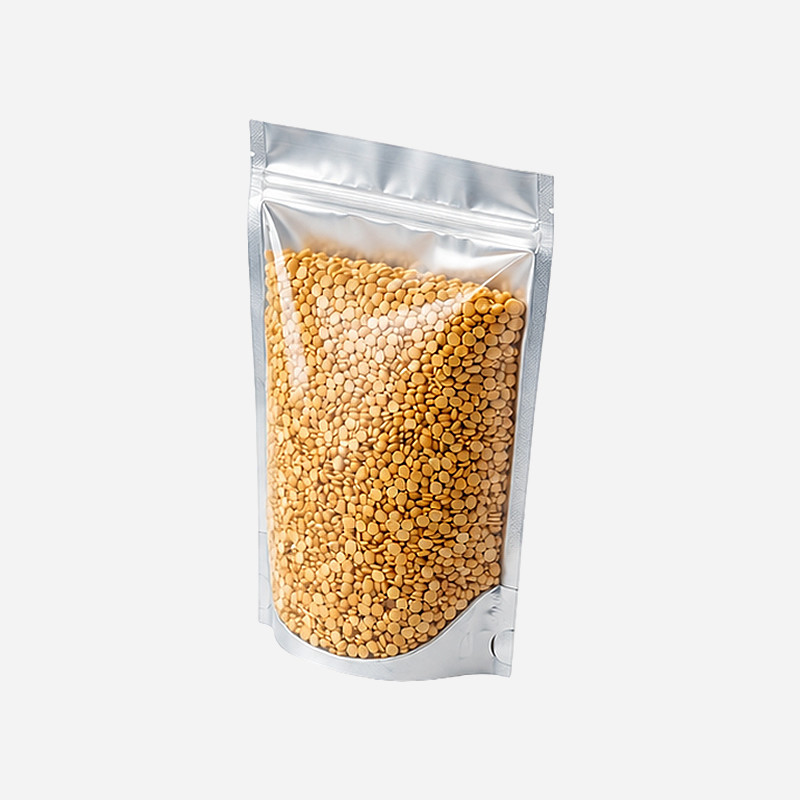 One Side Transparent Standing Zipper Pouch 500 gm