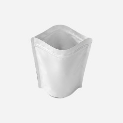 White Standing Zipper Pouch 250 gm