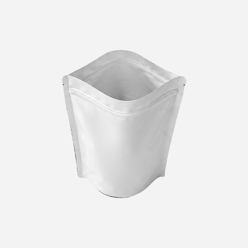 White Standing Zipper Pouch 250 gm
